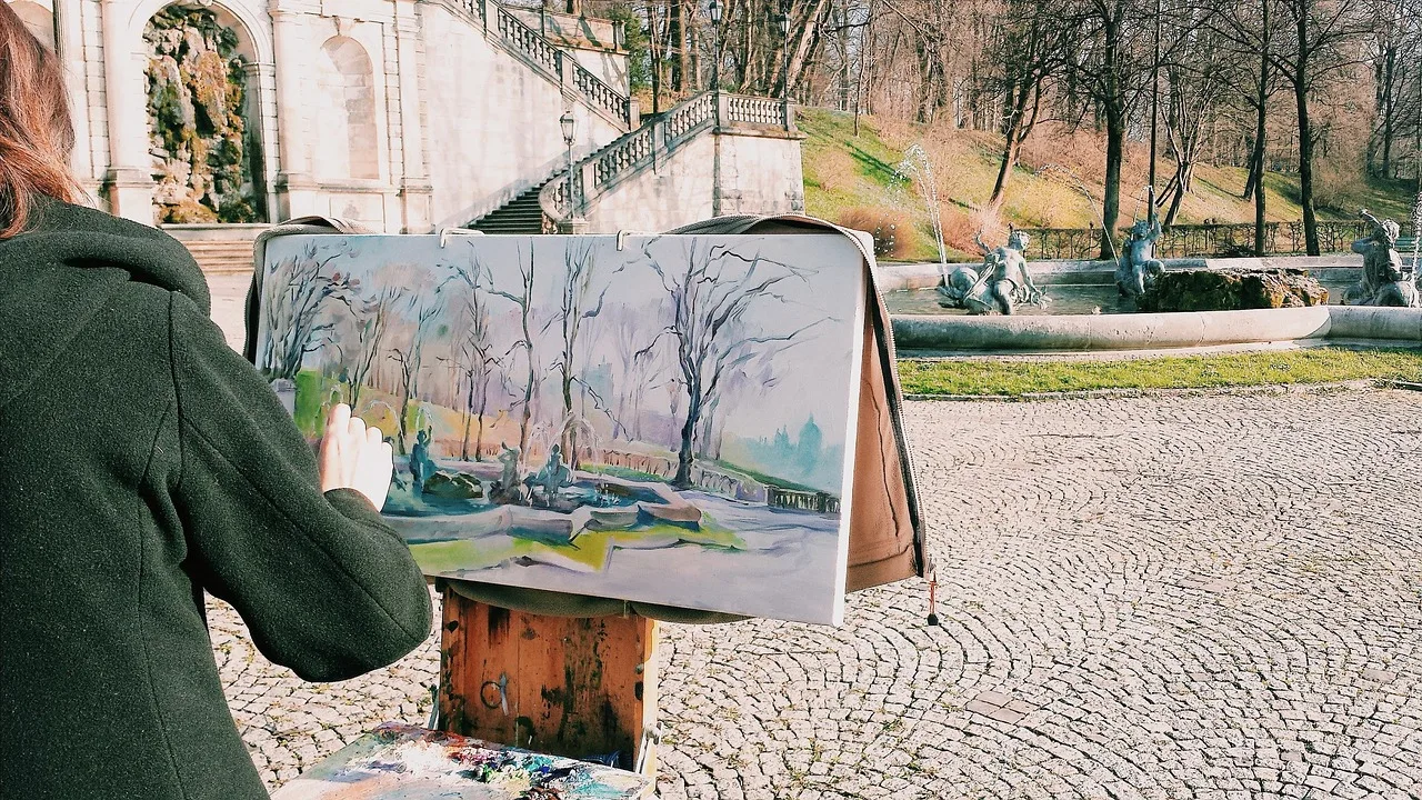vienna, painter, fountain, canvas, painter, painter, painter, painter, painter